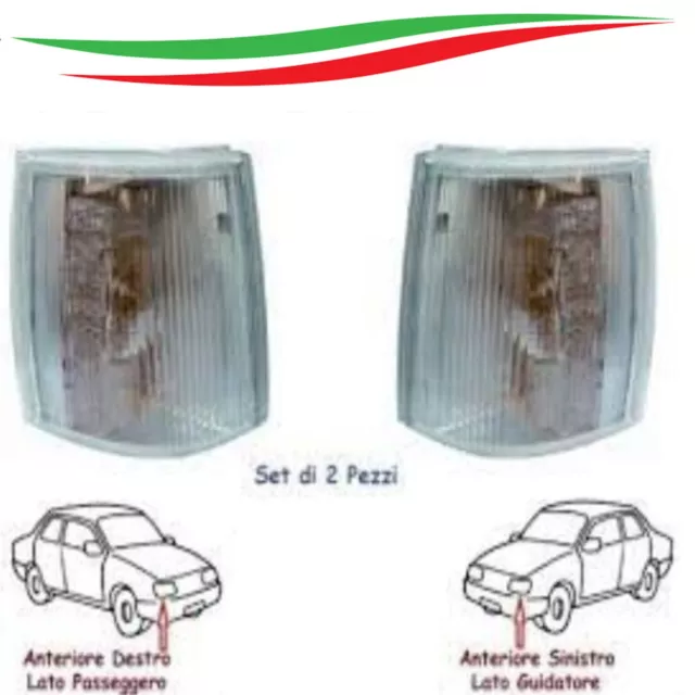 Set 2 Fanale Fanalino Freccia Anteriore Per Fiat Fiorino 91 Indicatore Freccia