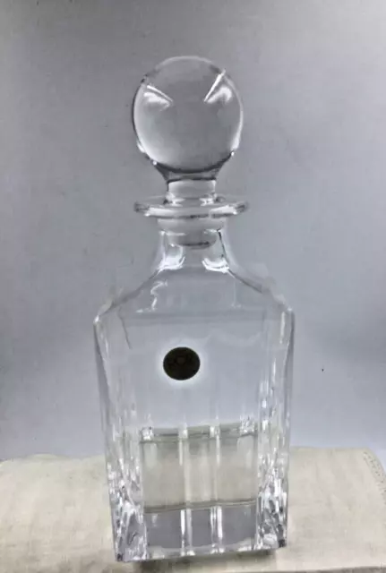 RCR Royal Crystal Rock Italy Heavy Wine/Whisky Decanter with Round Stopper