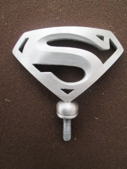 superman  kryptonite dc comics  hotrod car hood ornament 