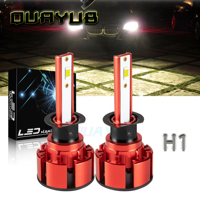 H1 Led Headlight High Beam Or Low Beam Bulbs Conversion Kit Super Bright 6000K