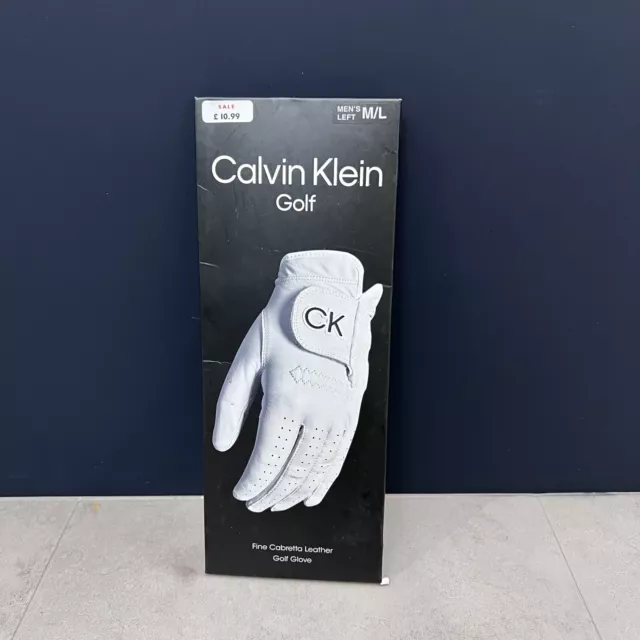 Calvin Klien Golf Glove White Mens Left Hand Size Medium / Large New!