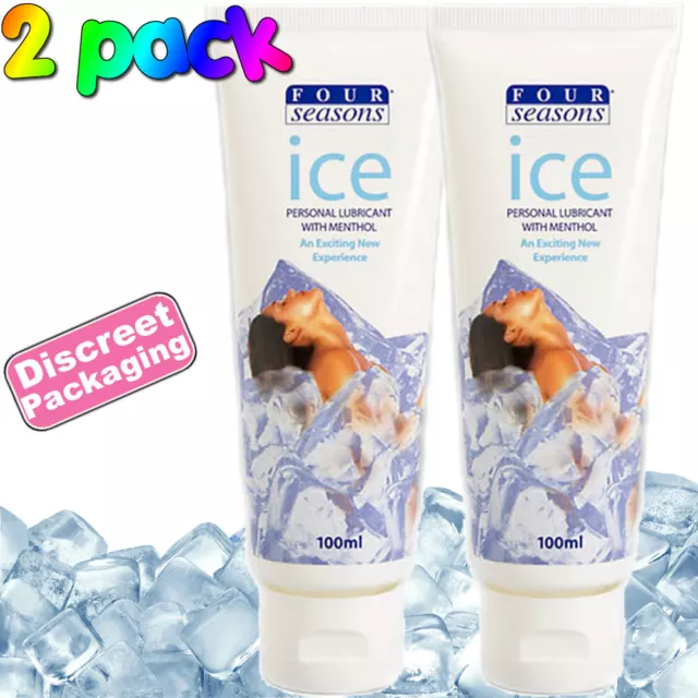 2 Four Seasons ICE Menthol Cooling Water Based Personal Lubricant Sex Lube 200ml