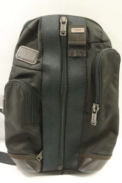 S17R Tumi  Men S Backpack    Alpha Bravo Saratoga Sling     Black Black Logo