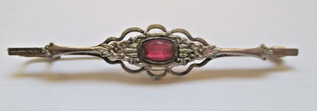 Broche Ancienne Argentée Porte-photo - Art Déco - Bijou Vintage Pour Femme 2742