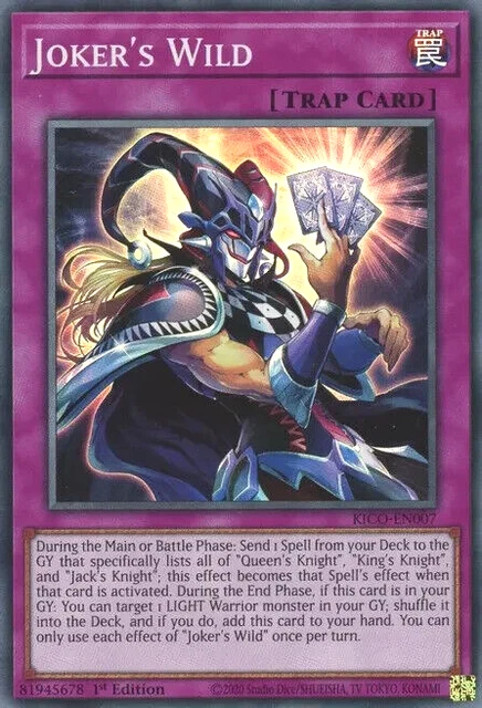 -Yu-Gi-Oh TCG- Joker's Wild 1st Edition Super Rare KICO-EN007 - NM