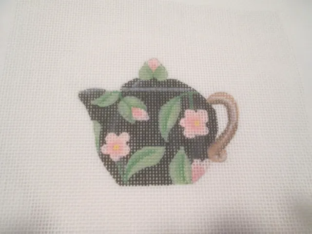 Teapot-Melissa Shirley-Handpainted Needlepoint Canvas