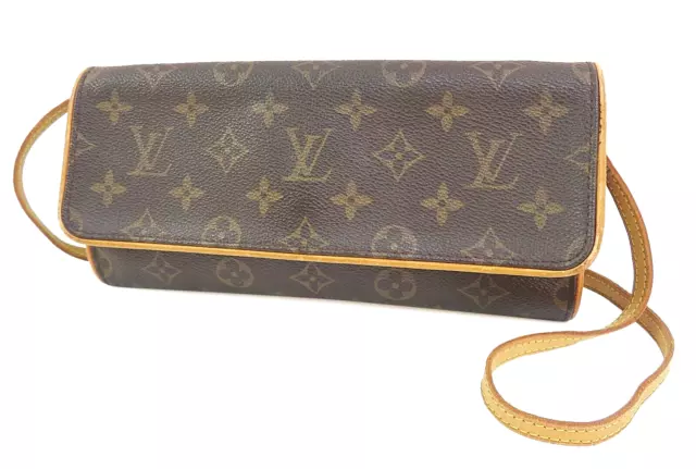 Auth Louis Vuitton Favorite MM Monogram M40718 Genuine Clutch Shoulder Bag  LD171