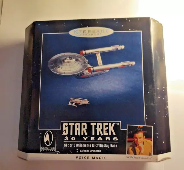 Star Trek 30 Years Anniversary Enterprise Shuttle Hallmark Keepsake Ornament