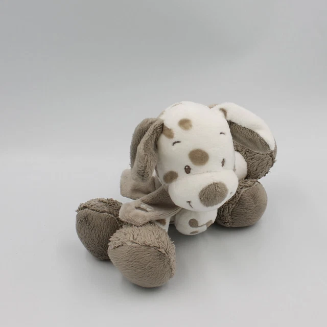 Doudou musical chien blanc beige Max Noa et Tom NATTOU 17 cm - 26821