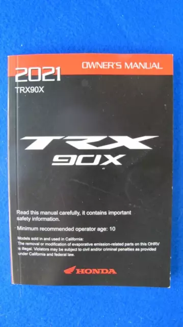 Honda 2021 TRX90X BRAND NEW Original Owners Manual  F453