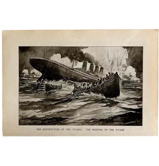 THE TITANIC SINKING 1912 White Star Line Nautical History Disaster ...