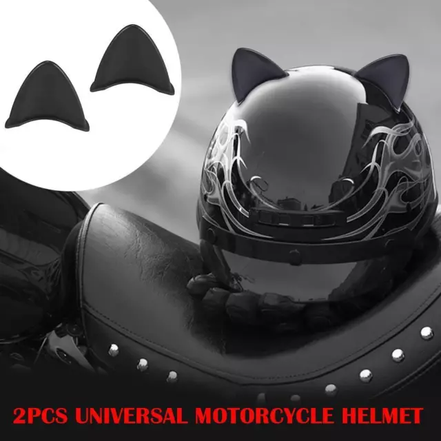 Motorcycle Helmet with Adorable Cat Ears Set of 2 AccessoriesHot