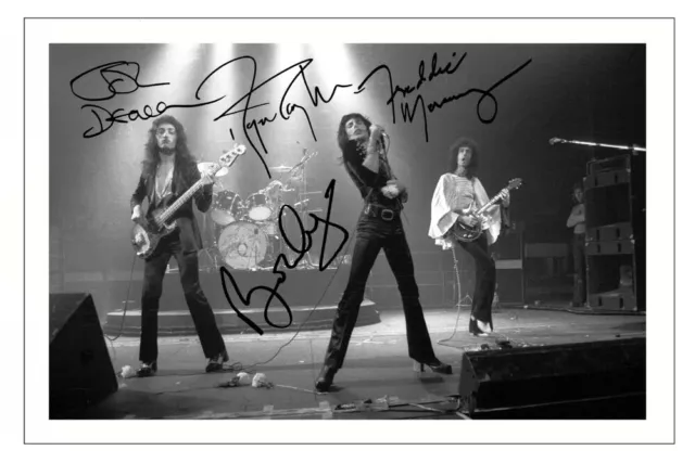 QUEEN Fully Signed Autograph 6x4 PHOTO Signature Print Music Freddie Mercury