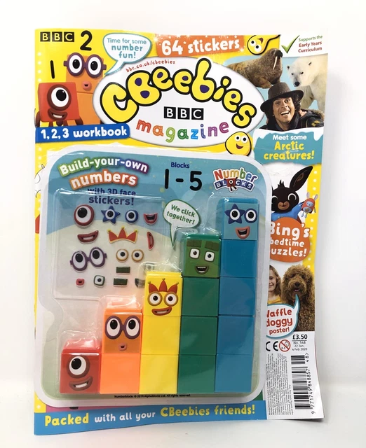 NUMBERBLOCKS CBeebies Magazine #548 AMAZING 1-5 Blocks! NUMBER BLOCKS