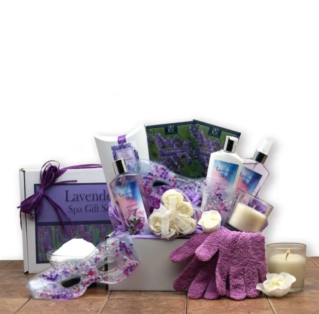 Lavender Sky Spa Bath & Body Care Package Gift Box for Women from GBDS