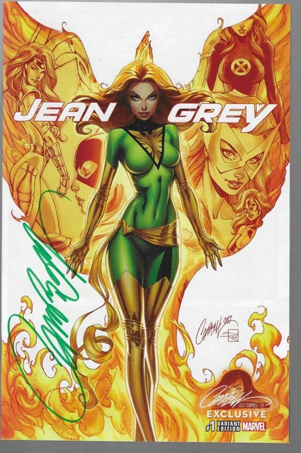Jean Grey #1 (2017) J Scott Campbell B Variant Signed w/COA NM- or Better
