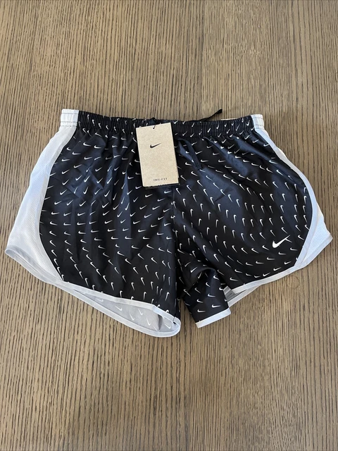 Nike Dri-fit Tempo Girl's Printed Running Shorts (Black) Size Medium