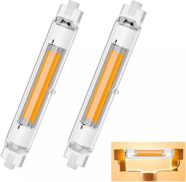 R7S LED 118Mm 30W Dimmerabile, Lampadina R7S LED COB Bianco Caldo 3000K 3000LM,