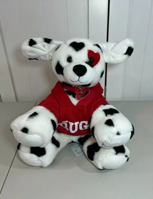 💖 Build a Bear Heart Eye Dalmatian Dog Plush w/ NEW Red HUGS Hoodie 💖