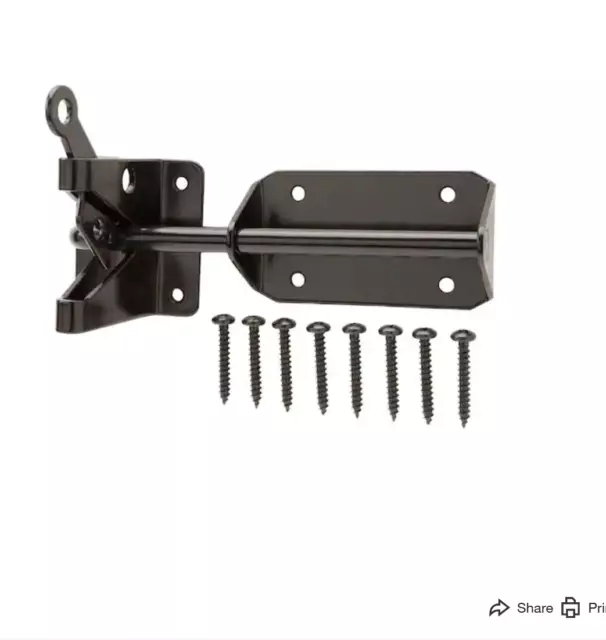 Everbilt Black Heavy Duty Self Closing Swing Gate Door Latch Door Hardware 15048