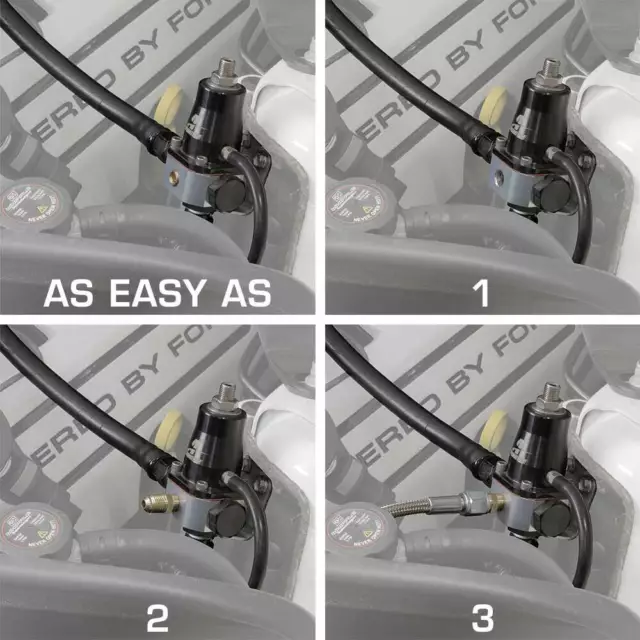 GlowShift - 1/8-27 NPT Sensor Sender Remote Relocation Hose Kit Stainless Steel 3