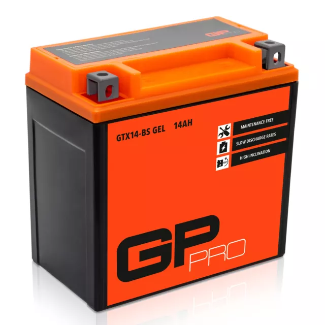 Batterie 12V 14Ah GEL GP-PRO GTX14-BS Roller ähnlich YTX14-BS 51214 YTX14L-BS