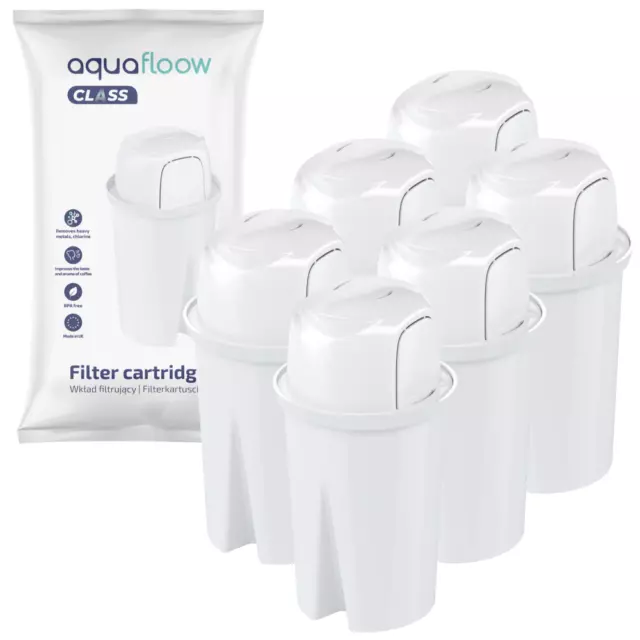 AquaFloow Cartouches Filtrantes Universal Compatible avec Brita Classic - Pack 6