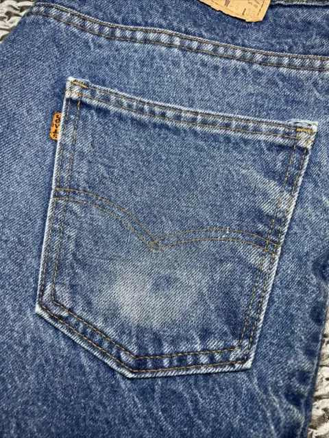 Levis 517 Orange Tab Mens Blue Denim Jeans 36x30 USA Straight Bootcut VTG 20517