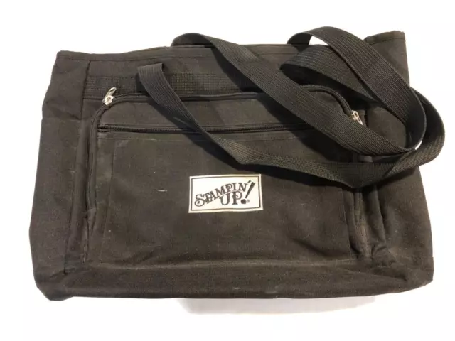 Bolso organizador de estampillas estuche de herramientas con cremalleras lona negra