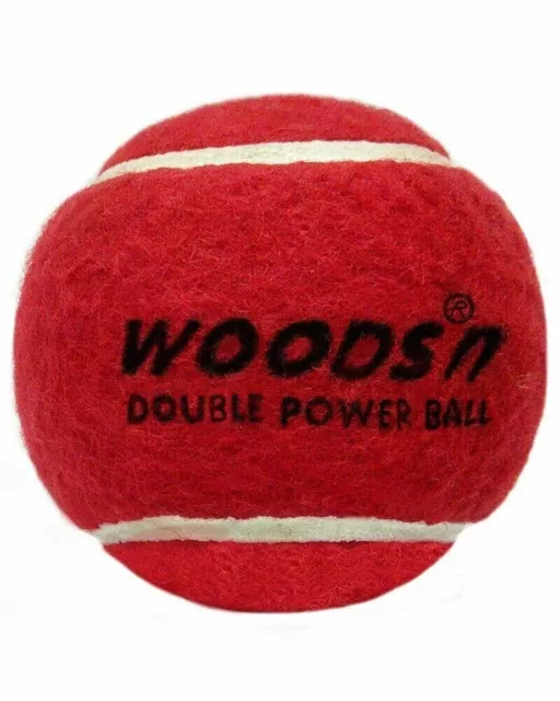 Woods Double Power Cricket Pelotas Tenis Duro Pesado Paquete De 6