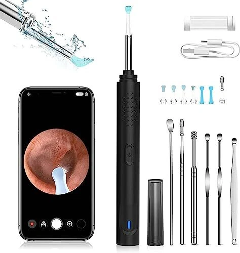 Jkevow Otoscope Oreille, Camera Oreille 1080P HD Kit Camera Oreille d'éliminatio