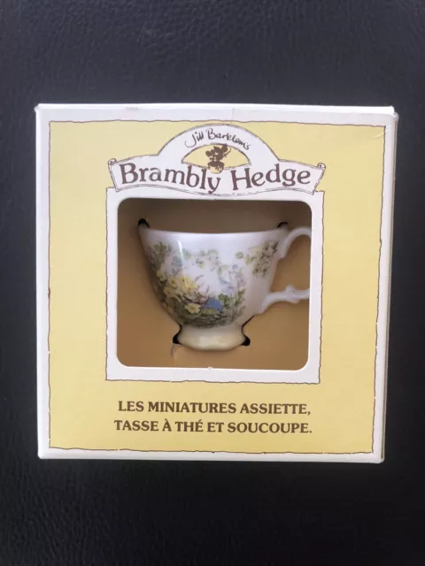 3 Pc ROYAL DOULTON Brambly Hedge Miniature SPRING Teacup Saucer Plate NIB