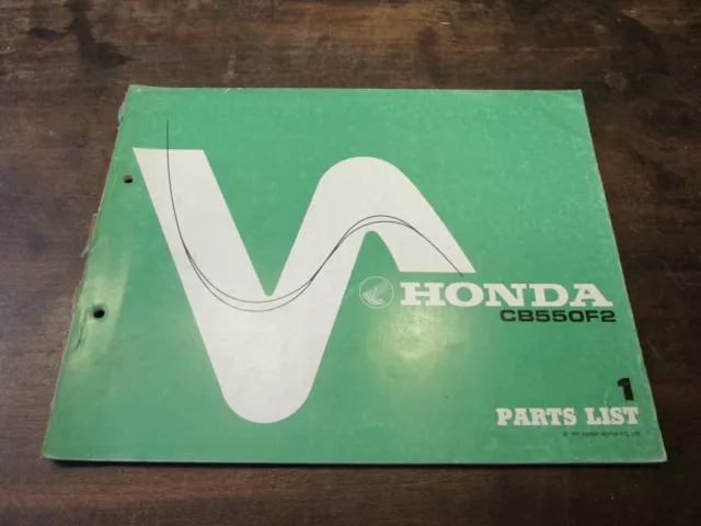 Honda CB 550 Four F2 CB550 CB550F2  1977 Teile-Katalog Parts List Catalogue