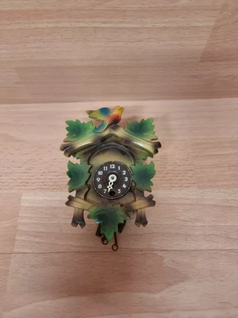 VINTAGE MINI GERMAN Cuckoo Clock untested Spares repair no Pendulum or key