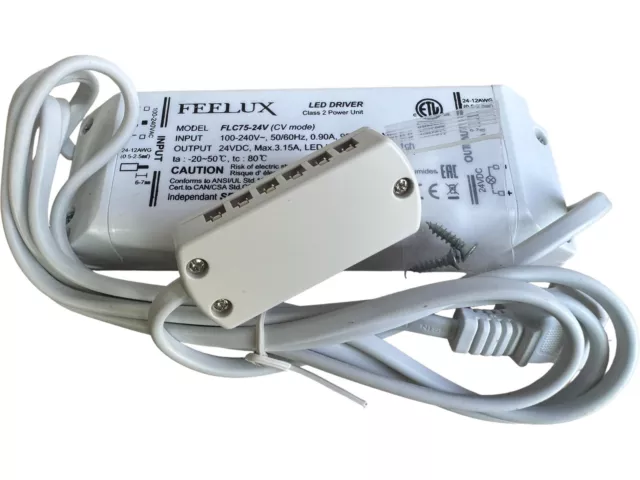 Feelux FLC75-24V XL Electronic LED Driver 100-240V CV Model