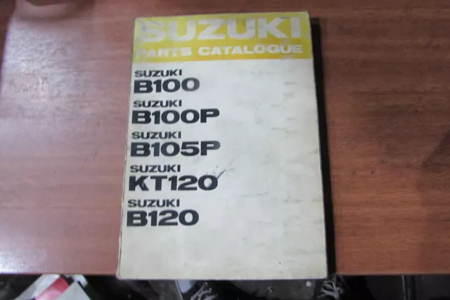 1969 Suzuki B100 B100P B105P Kt120 B120 Parts Catalogue Manual Wr