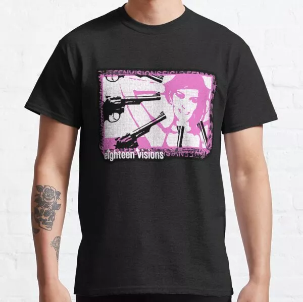 Nueva con etiquetas Camiseta Unisex Eighteen Visions Metalcore Diseño Entretenimiento Americano Arte