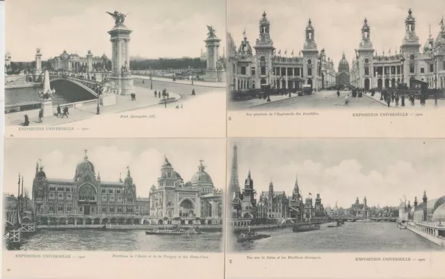 EXPOSITION 1900 Paris France 25 Vintages Postcards with original Folder. (L5673)