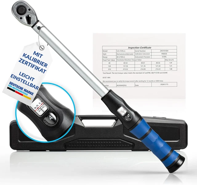 A-TC210 ASTA 1/2 Momentsleutel set met verwisselbare kop 40-210 Nm - VDH Tools