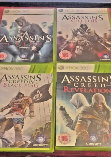 Assassins Creed Bundle Xbox 360 Games x4  1+2, Brotherhood And Revelations