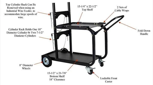Metal Man Heavy Duty Universal Welding Cart UWC4