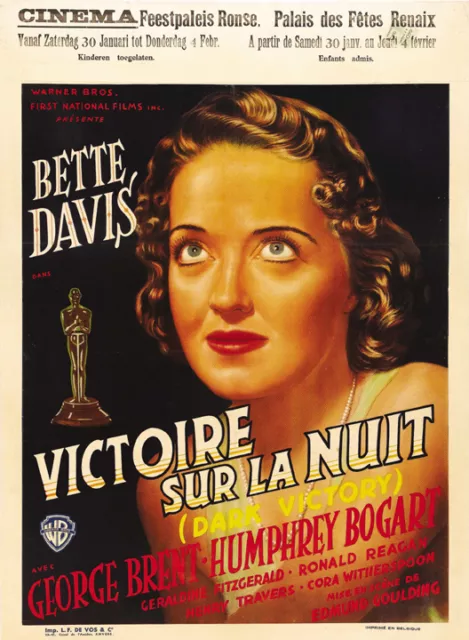 Dark Victory Bette Davis vintage movie poster print  #21