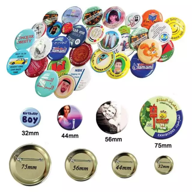 20 kinds 100 sets Button Maker Badge Parts Material