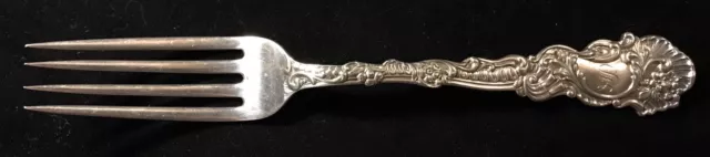 Sterling Silver Flatware - Gorham Marie Antoinette Dinner Fork Monogram