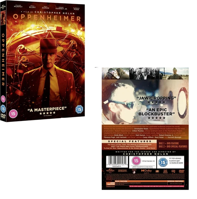 OPPENHEIMER (2023) CILLIAN Murphy, Emily Blunt, J. Robert NEW Eu Rg