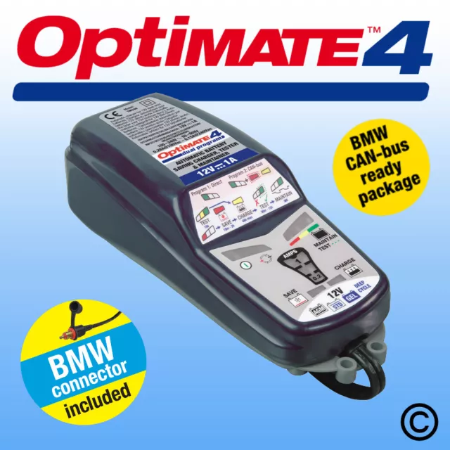 OptiMate 4 BMW CAN-bus AGM STD GEL 12V Motorcycle Battery Charger Optimiser