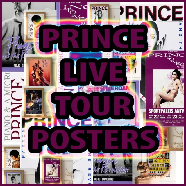 Prince Purple Rain + More Live Tour Concert Venue Poster : Various Gigs : XXL