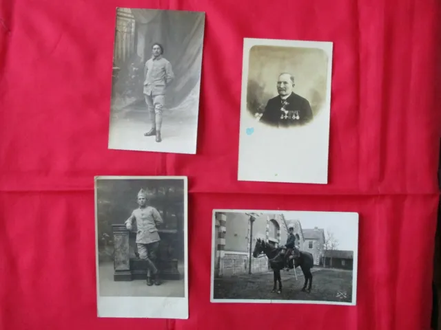 Ww1 Lot Of 4 Cpa Military War Photo Card Soldiers