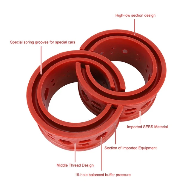 2Pcs/Set SEBS Red Car Shocks Struts Damper Glue Buffer Springs Auto Maintenance