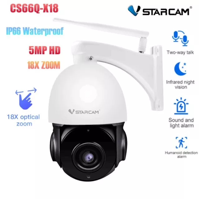 VStarcam CS66Q-18X ZOOM 5MP 1080P FHD Smart PTZ WiFi Outdoor Camera Security Cam